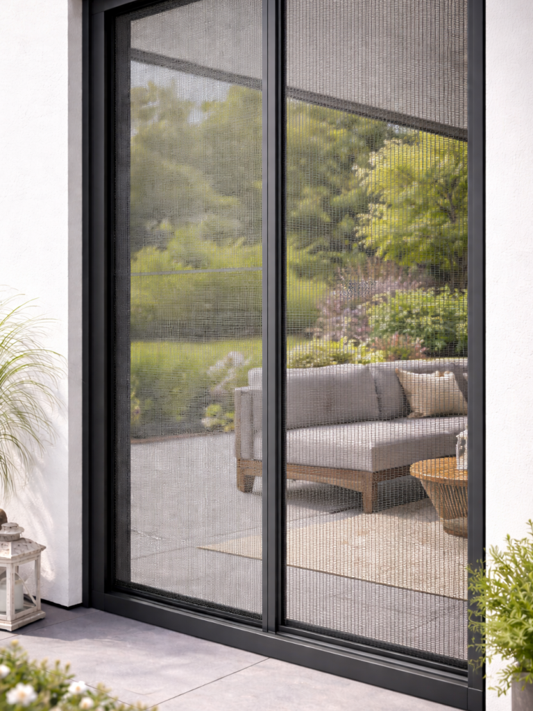 Plissee (ein-/doppelflügelig) sowie Dreh- & Pendeltüren.